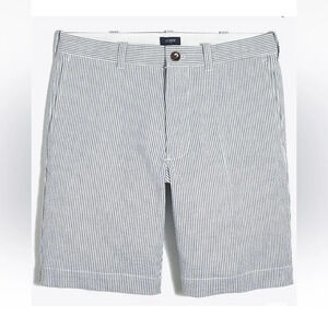J Crew Blue White Stripe Seersucker Flex Chino Shorts Mens Size‎ 36 (897)